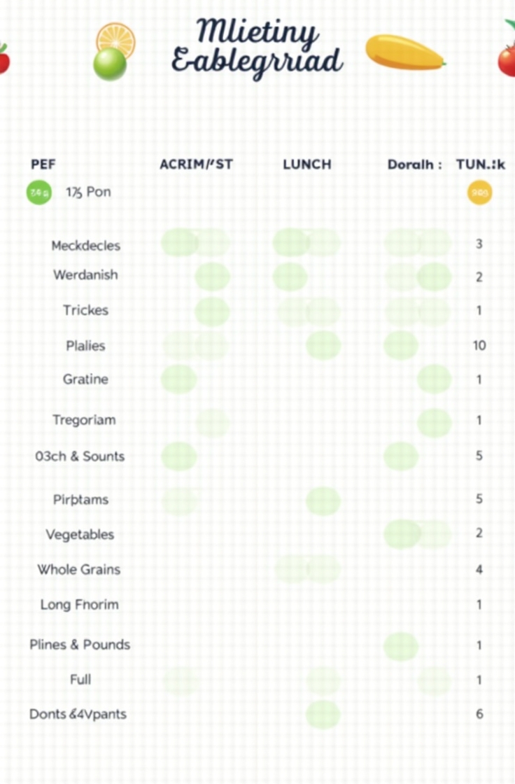 meal plan from calorie calculator