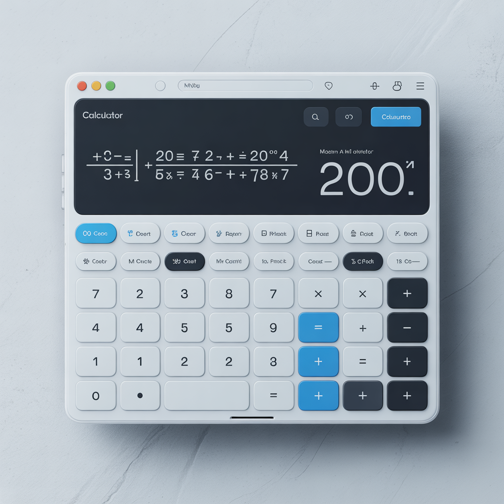 advanced math calculator online interface example