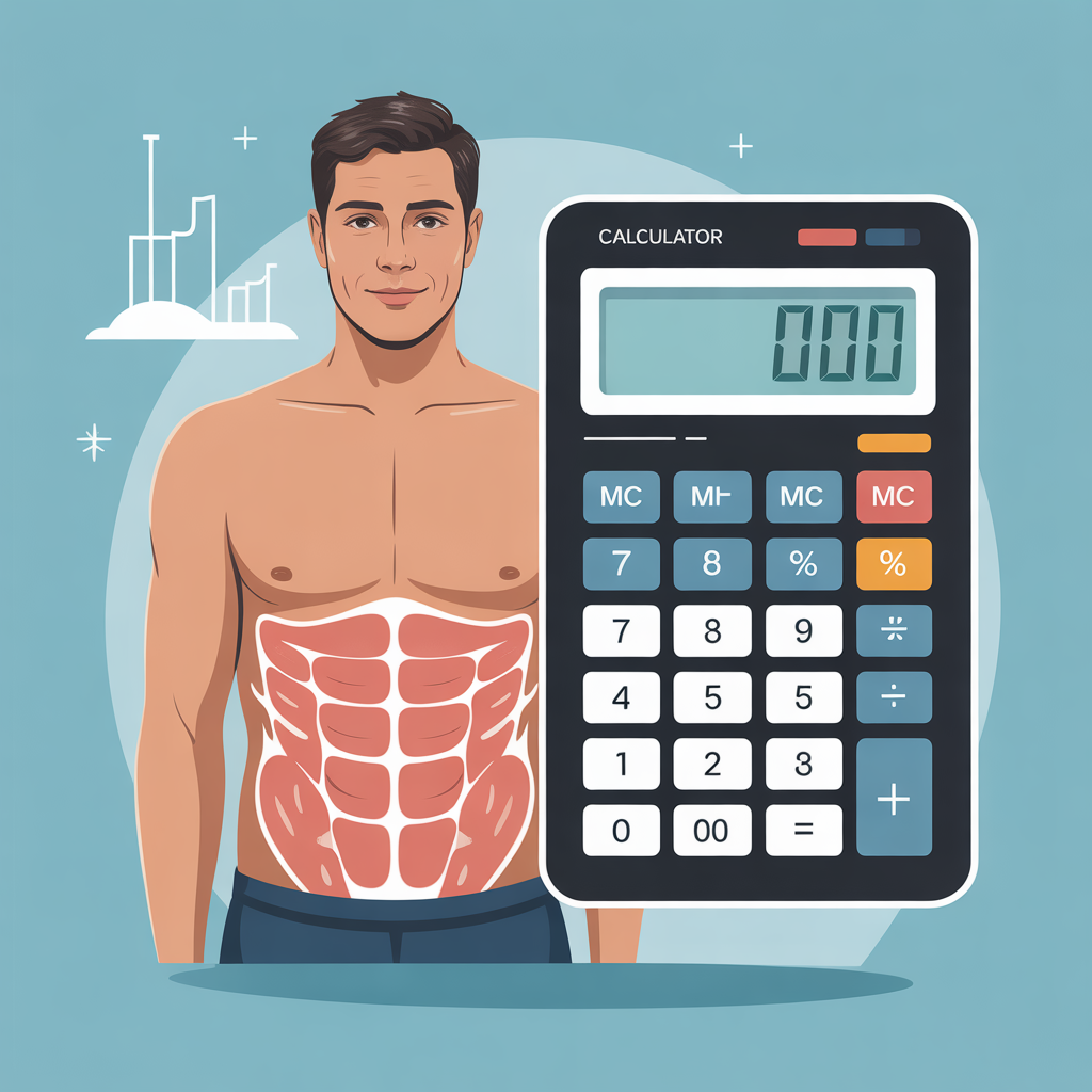 body fat calculator based on height and weight shown with finance calculator
