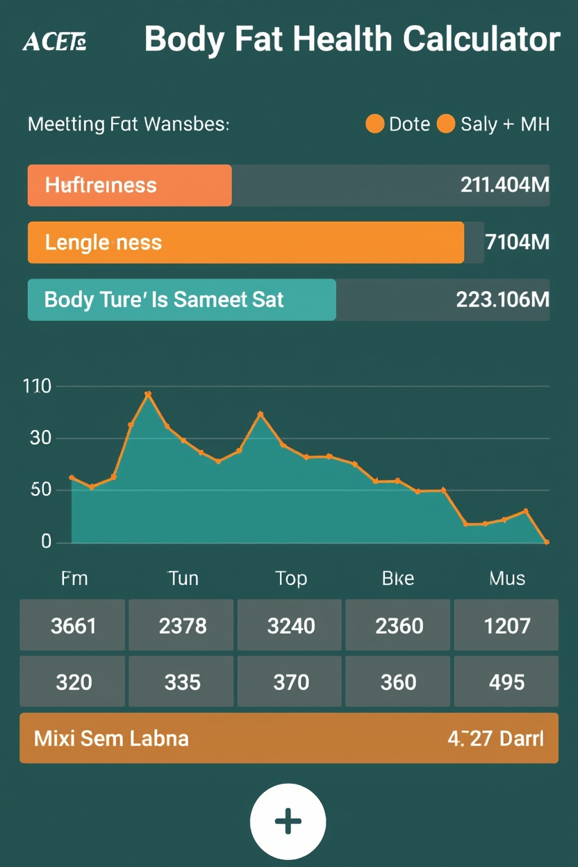 ace fitness body fat calculator health metrics visualization