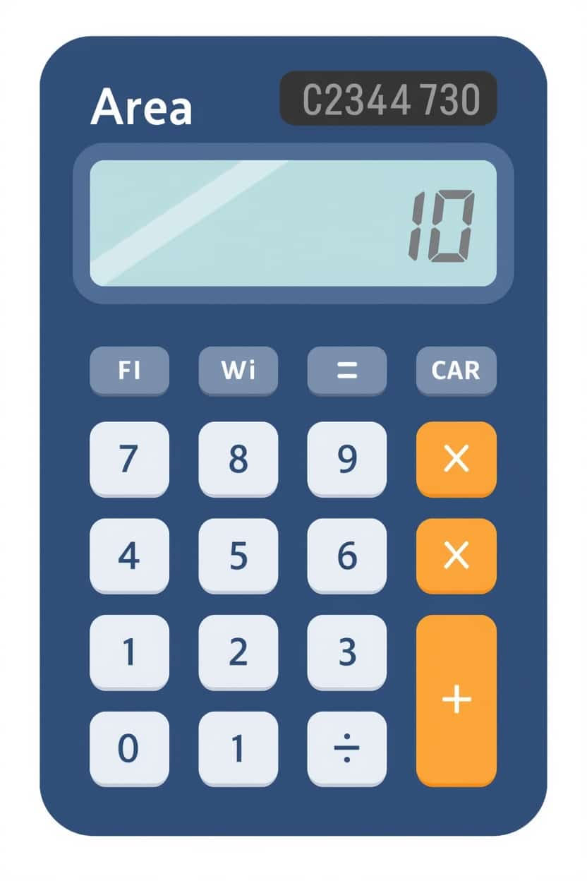 calculator area in square feet room planning illustration