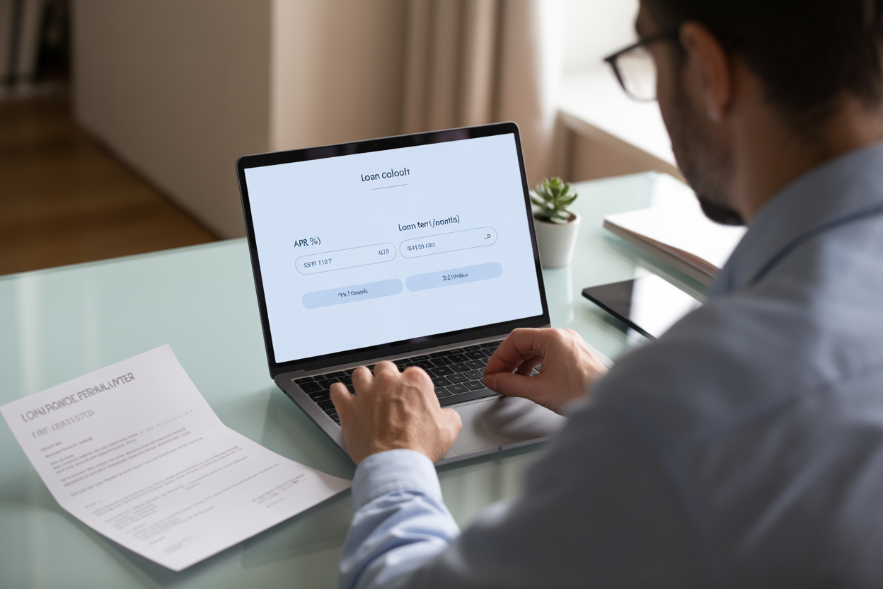 How to use a loan calculator correctly — entering APR and loan term fields