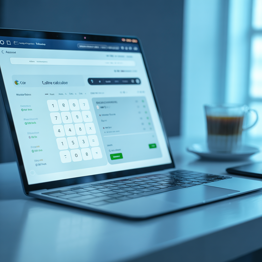 online calculator tool on a digital device