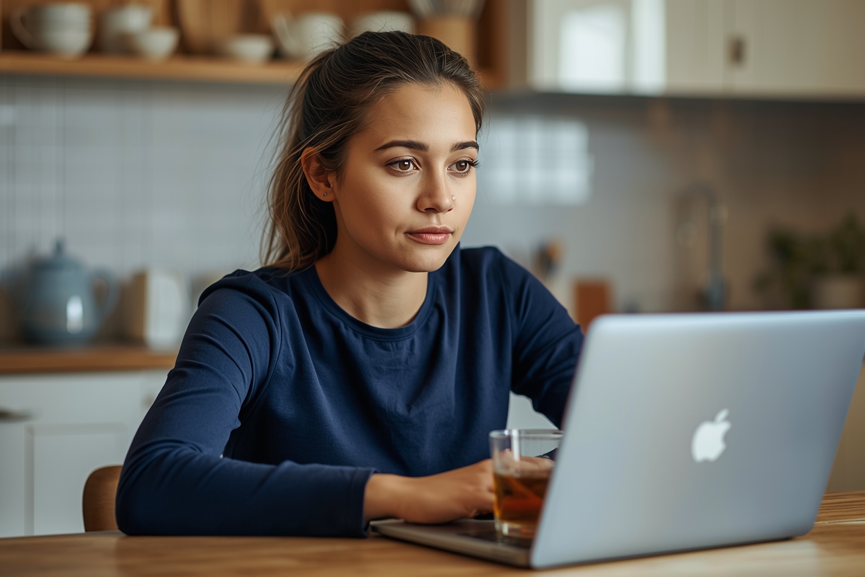 Person using a healthy BMI checker tool online to assess their body mass index