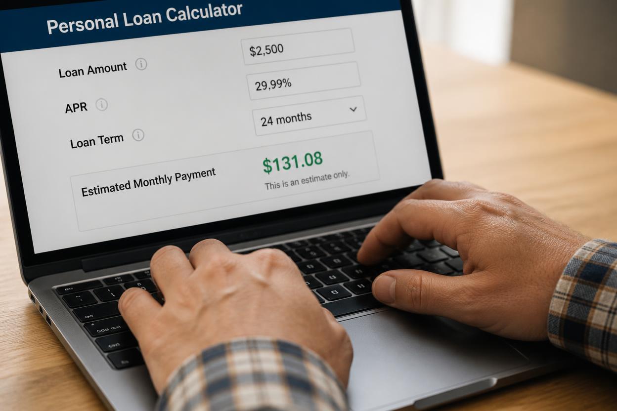 How to use a loan calculator correctly when comparing bad credit loan APR and term fields
