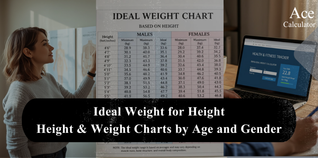 Ideal Weight for Height Height & Weight Charts by Age and Gender