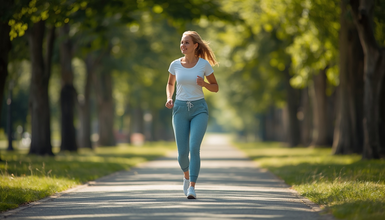 BMR calculator to lose weight — woman walking in park for daily activity
