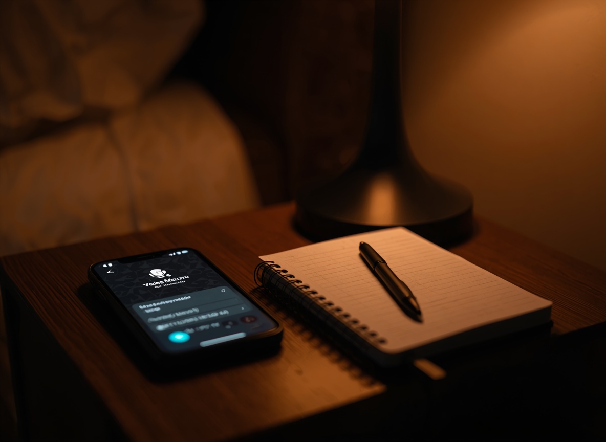 why we forget our dreams: nightstand notebook and phone for dream journaling