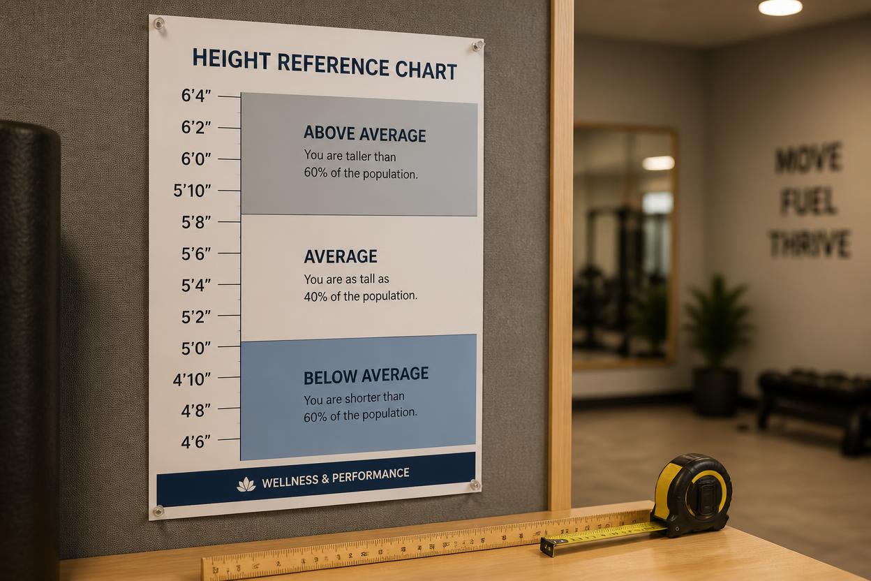 Height weight chart illustrating thresholds for what is considered short height in healthy adults