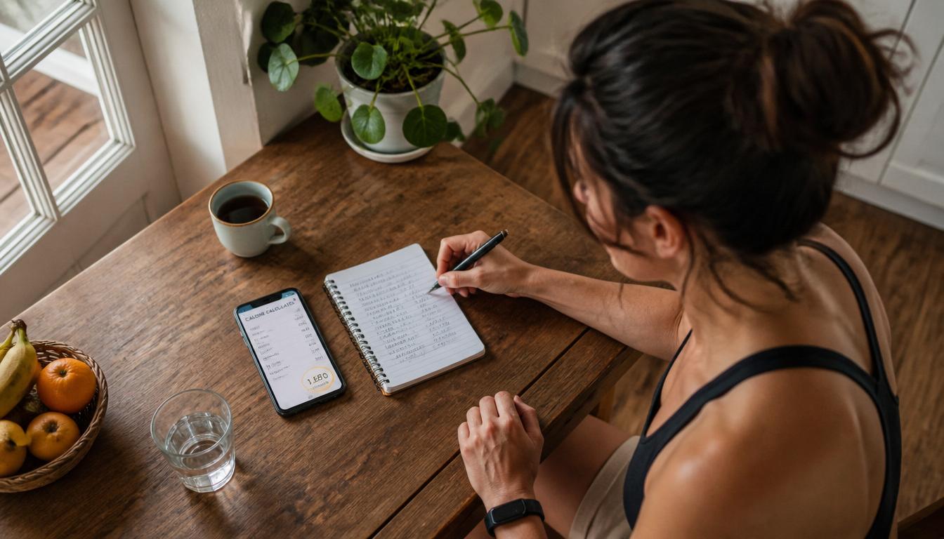 TDEE vs BMR — person calculating BMR with the Mifflin-St Jeor formula on a phone