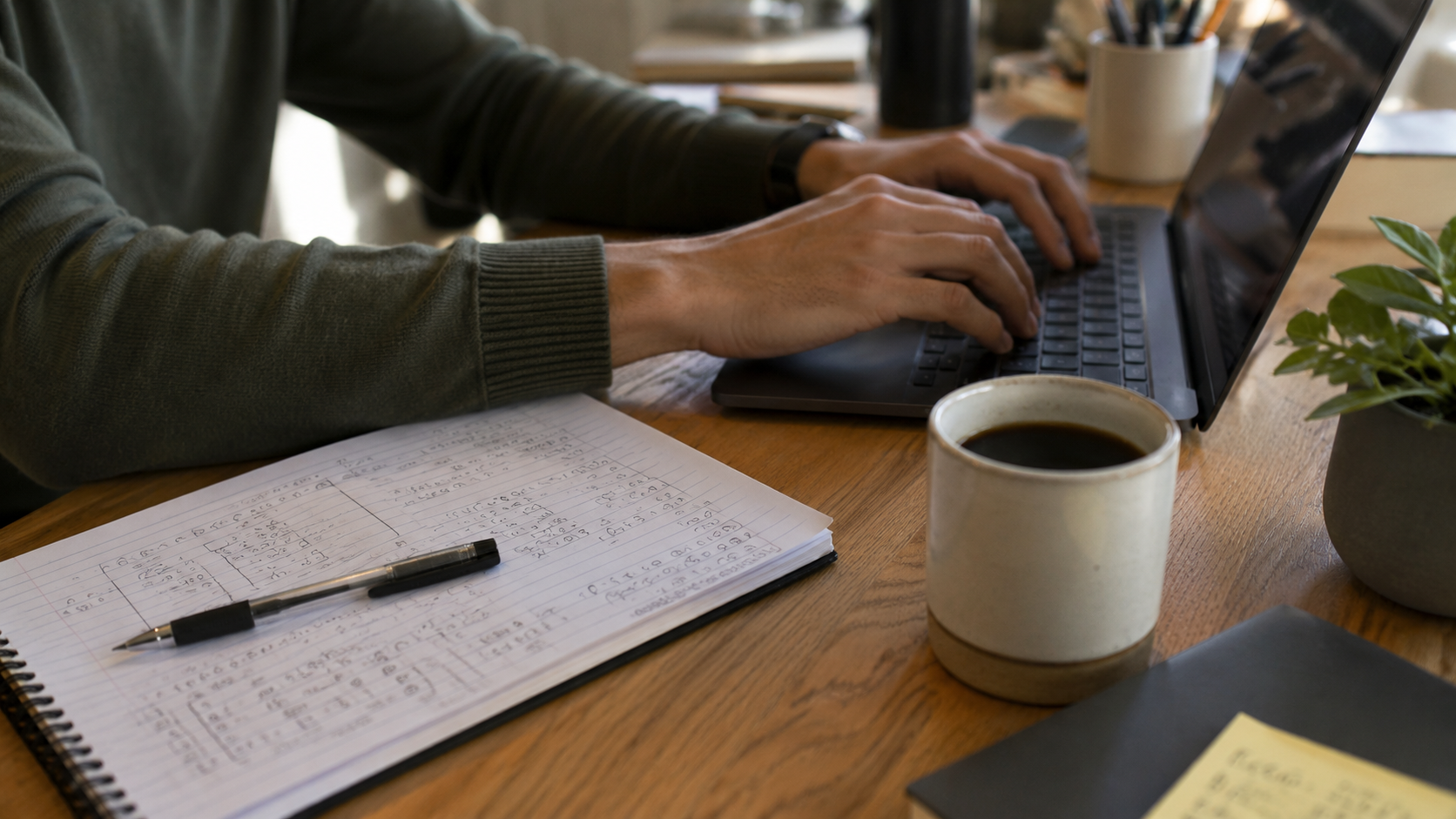 how to find the eigen values — data analyst working through eigenvalue calculations on a laptop