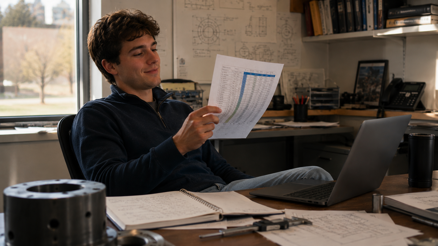 how to find the eigen values — engineer reviewing eigenvalue results for a vibration analysis