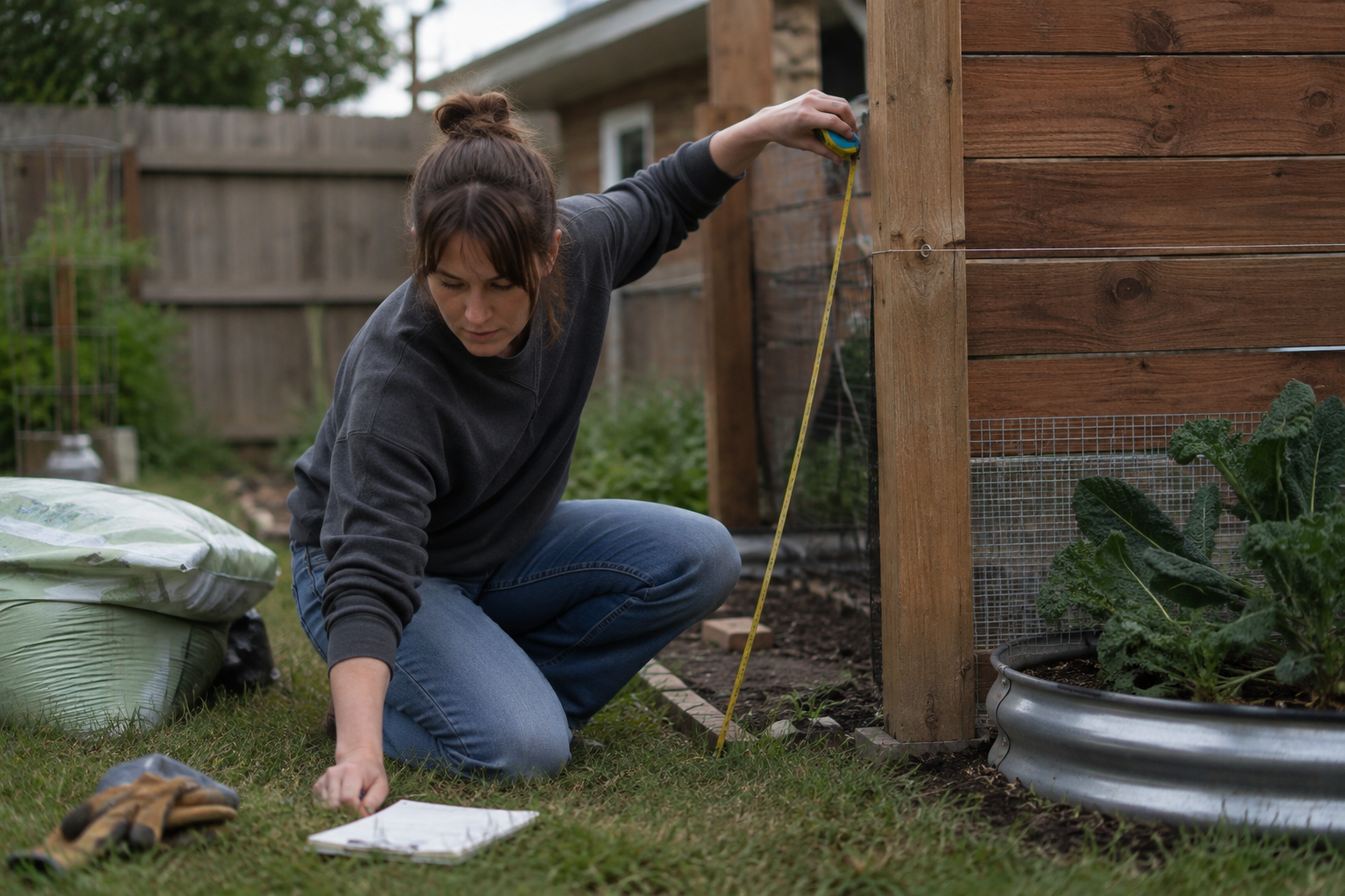 quadratic formula — measuring a garden layout that was planned using the formula
